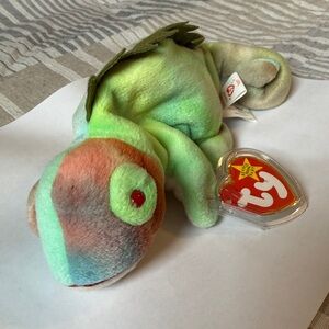 Ty Beanie Baby Iggy the Iguana (No tongue variant) -Rare